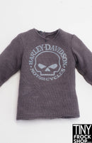 12" Fashion Male Doll Harley Davidson Grey Graphic Tee - Tiny Frock Shop