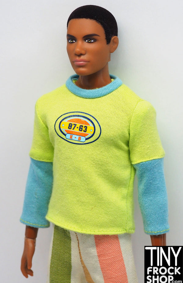 Ken® Lime and Aqua Graphic Shirt