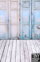 S-1211 12" Fashion Doll Photography Background - Standard - Blue Wall