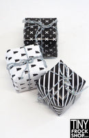 12" Fashion Doll Black & White Holiday Christmas Gifts - Pack Of 3