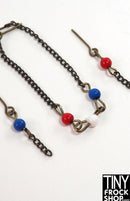 12" Fashion Doll Red White and Blue Necklace with Earrings by Pam Maness