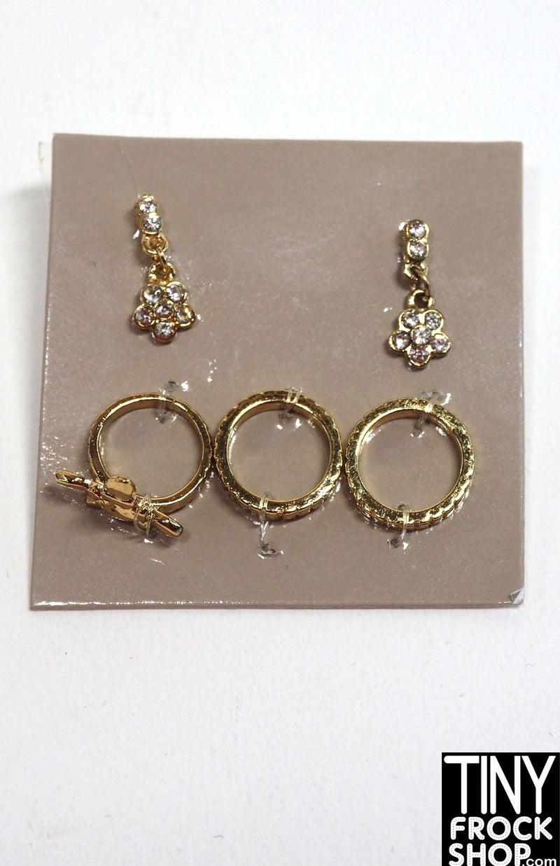 Integrity FR 2011 Vanessa Monaco Royale Gold Bracelet and Earring Set