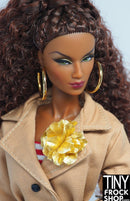 Integrity Carry On Janay Gold Metallic Flower Brooch