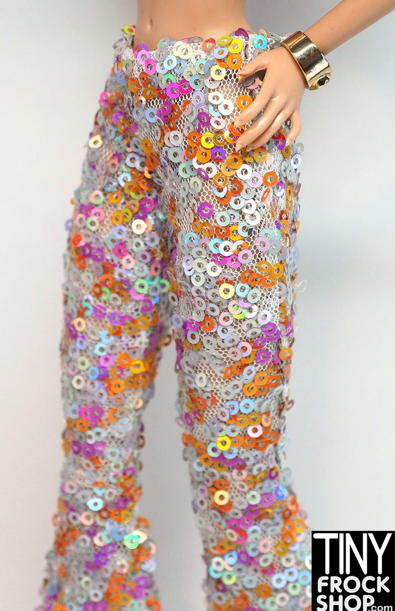 Integrity Desert Dazzler Poppy Parker Sequined Bell Bottom Pants