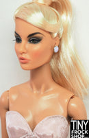 Integrity Mystery Date Poppy Parker Bowling Lavender Enamel Stud Earrings