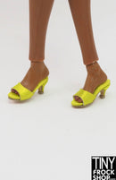 Integrity Perfectly Palm Springs Poppy Lime Satin Kitten Heels