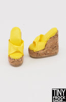 Integrity Perfectly Palm Springs Poppy Yellow Cork Wedge Heels