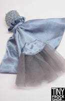 Integrity Silver Soiree Poppy Parker Slate Blue Beaded Dress