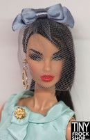 Integrity Silver Soiree Poppy Silver Grey Bow Head Net