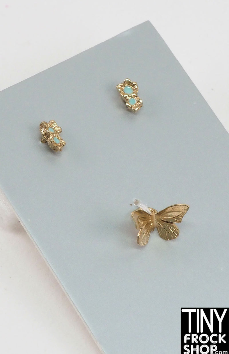 Integrity Summer Rose Eugenia Perrin Butterfly Ring and Earring Set