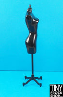 12" Fashion Doll Black Plastic Mannequin 8.5 Inches Tall