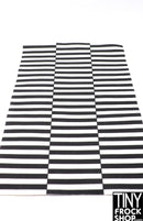 12" Fashion Doll Black and White Stripped Area Rug