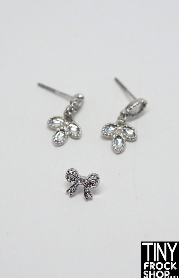 Integrity In Control Erin Rhinestone Earring and Bow Ring Set