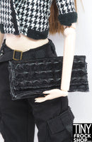 12" Fashion Doll Herve Leger Faux Stud Black Handbag - Tiny Frock Shop