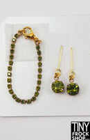 12" Fashion Doll Tourmaline Crystal Necklace and Earring Set by Pam Maness