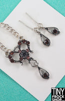 12" Fashion Doll Regal Stoned Necklace and Earring Set by Pam Maness