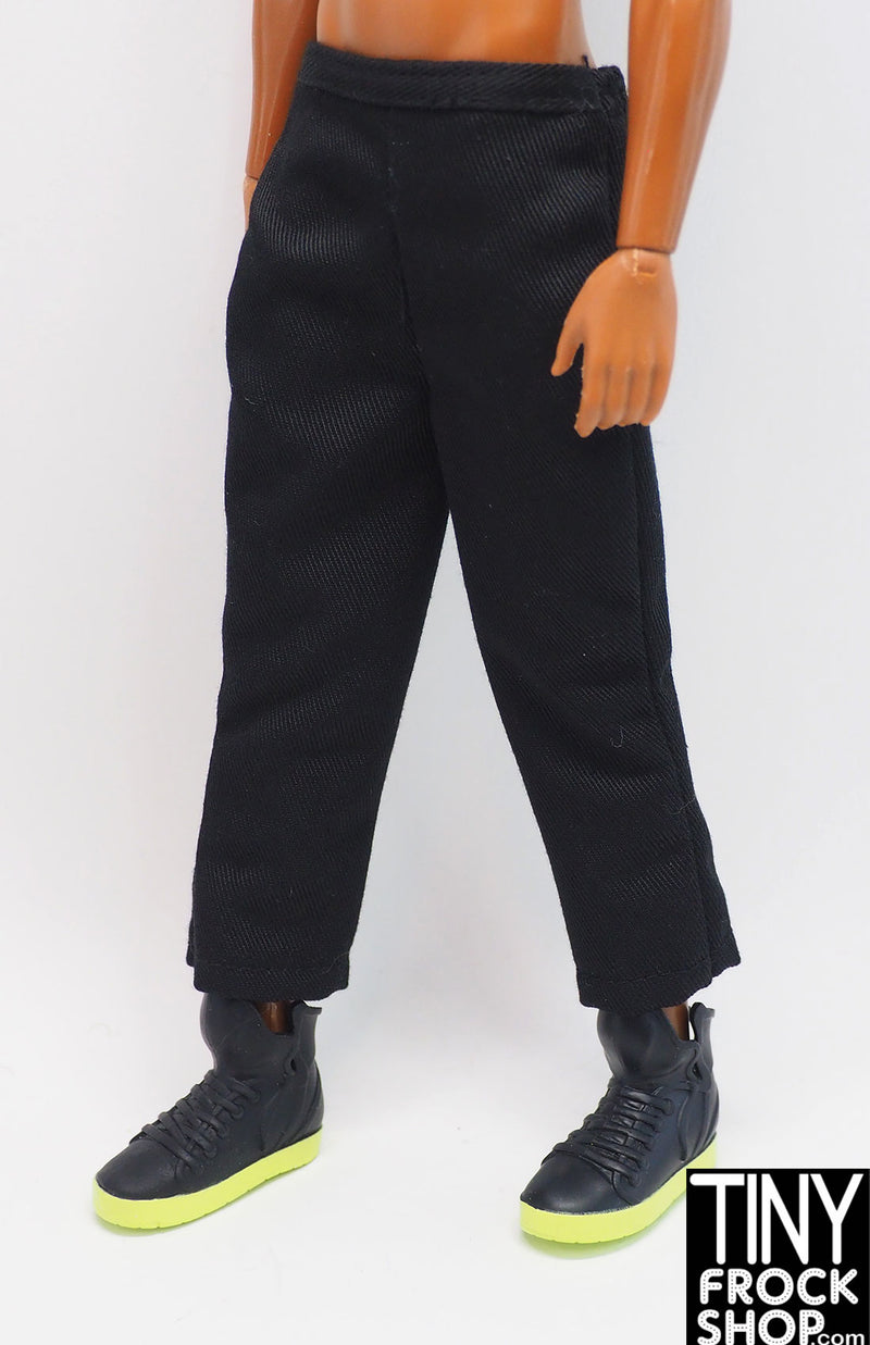 12" Fashion Male Doll Black Flood Pants