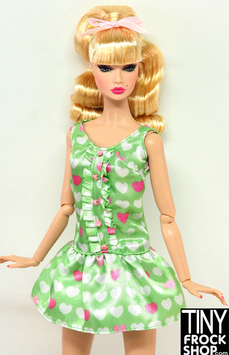 Barbie® 2007 Sanrio My Melody Green Heart Satin Dress