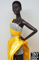 Integrity Legendary Status Agnes Von Weiss Stone Dress with Yellow Satin Overlayer