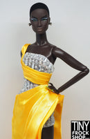 Integrity Legendary Status Agnes Von Weiss Stone Dress with Yellow Satin Overlayer