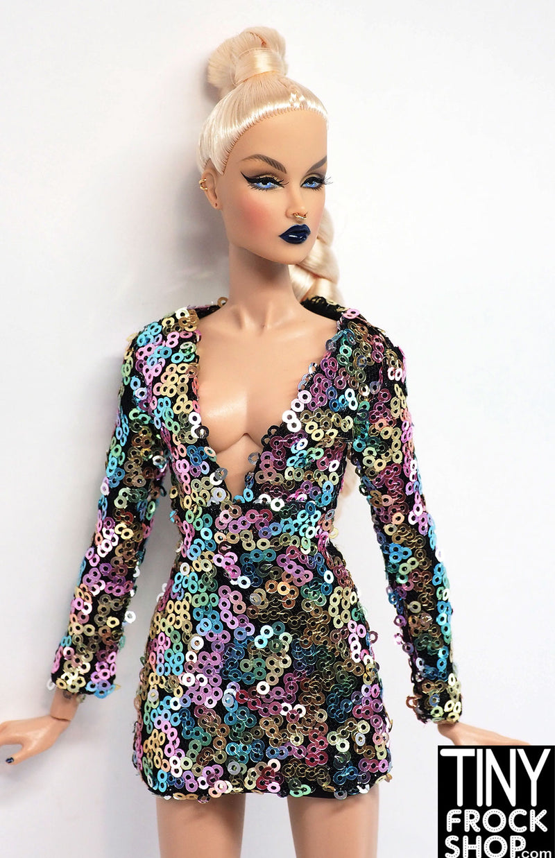 Integrity Obsession French Disco Poppy Parker Sequined Dress