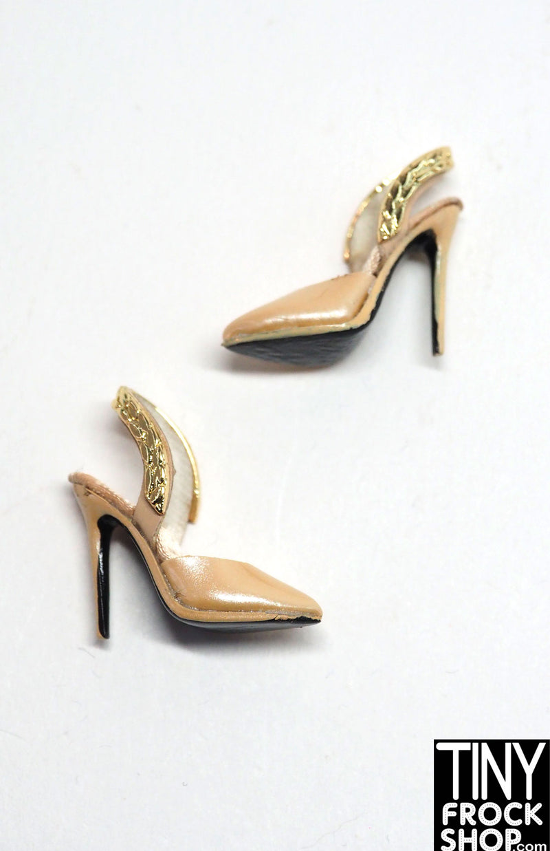 Integrity Obsession Sovereign Adele Tan and Gold Heels