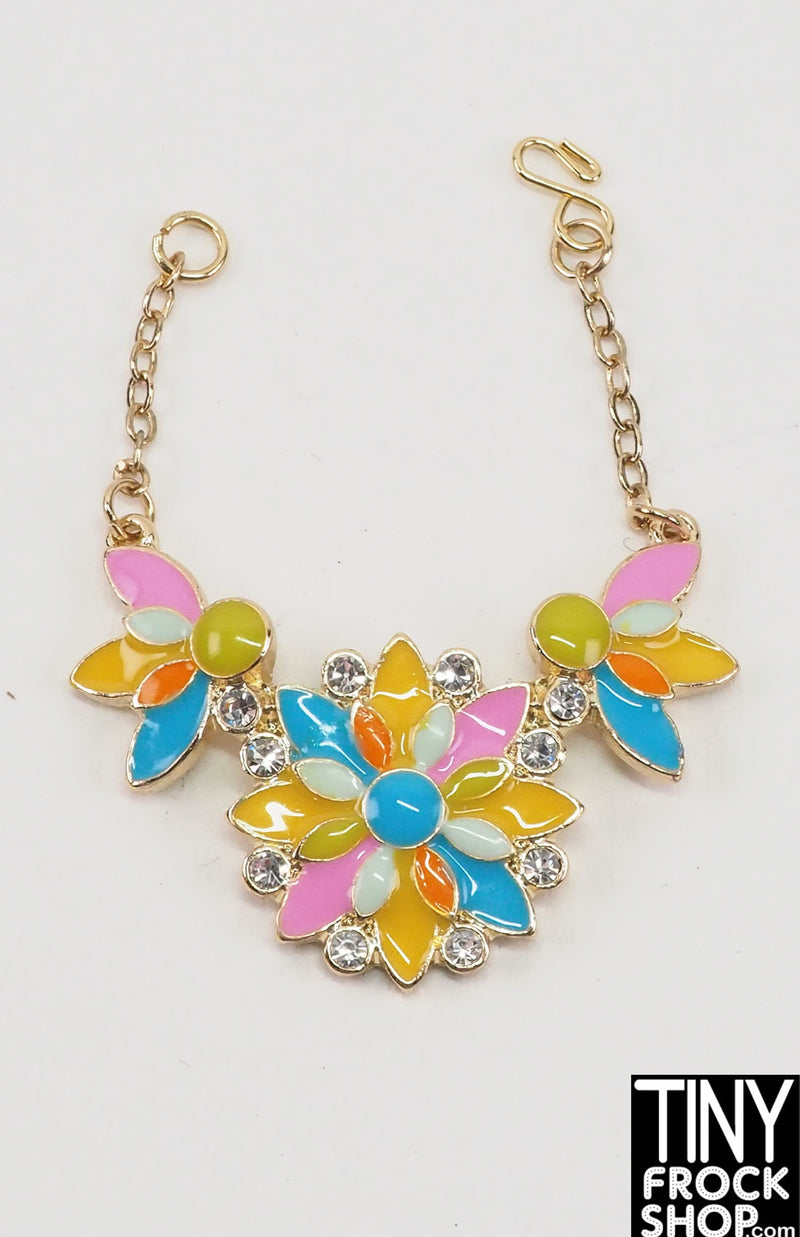 Integrity Perfectly Palm Springs Poppy Enamel Statement Necklace