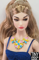 Integrity Perfectly Palm Springs Poppy Enamel Statement Necklace