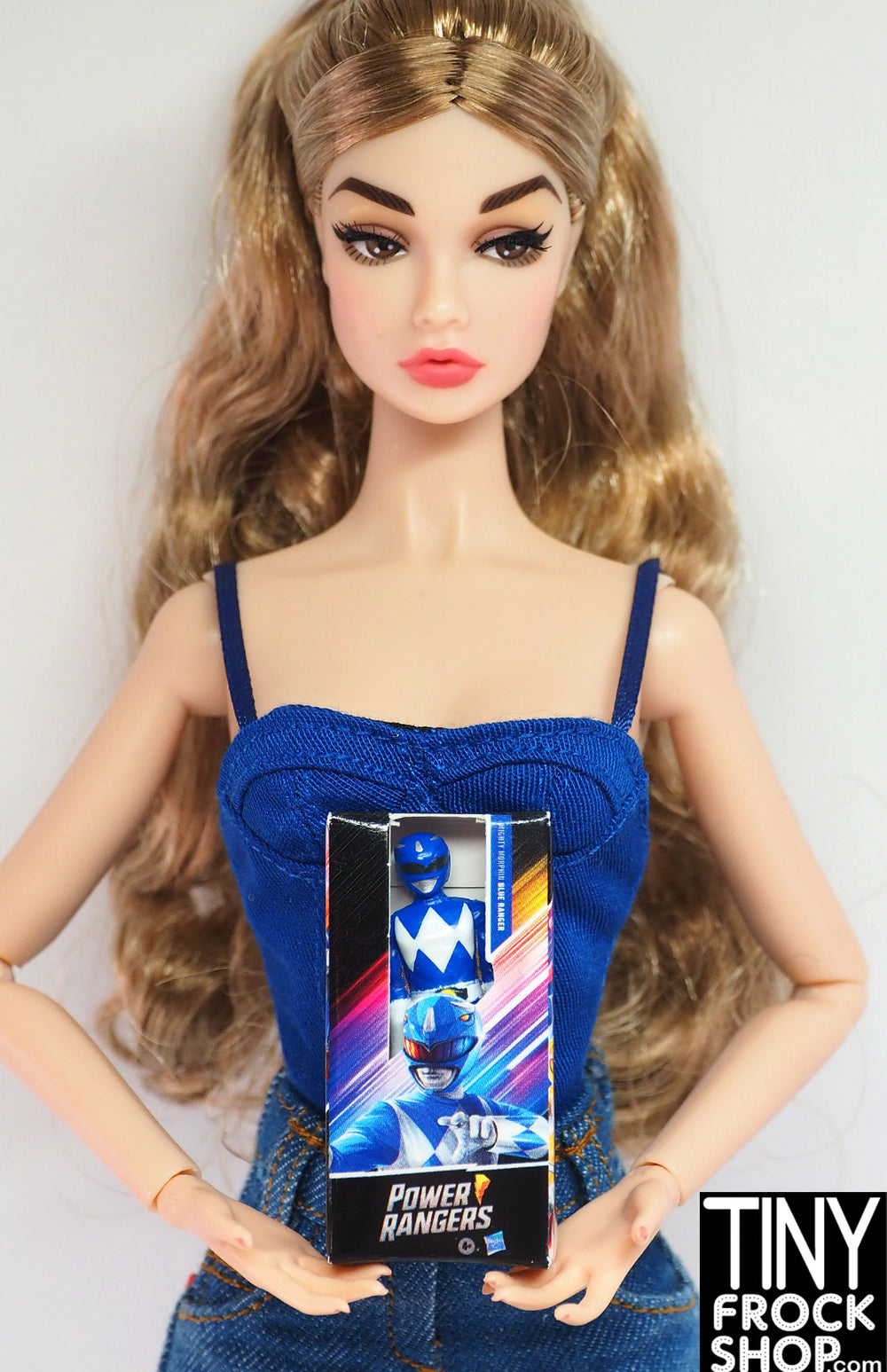 Tiny Frock Shop Zuru Mini Brands Toys Blue Power Ranger Figure