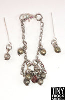 12" Fashion Doll Cluster Bead Necklace with Earrings by Pam Maness - Tiny Frock Shop