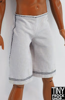 12" Fashion Male Doll Grey Cotton Long Shorts
