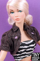 12" Fashion Doll Striped Detailed Shrug Jacket - Tiny Frock Shop