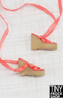 Integrity Ribbon Wrap Vintage Wedge Heels - More Colors