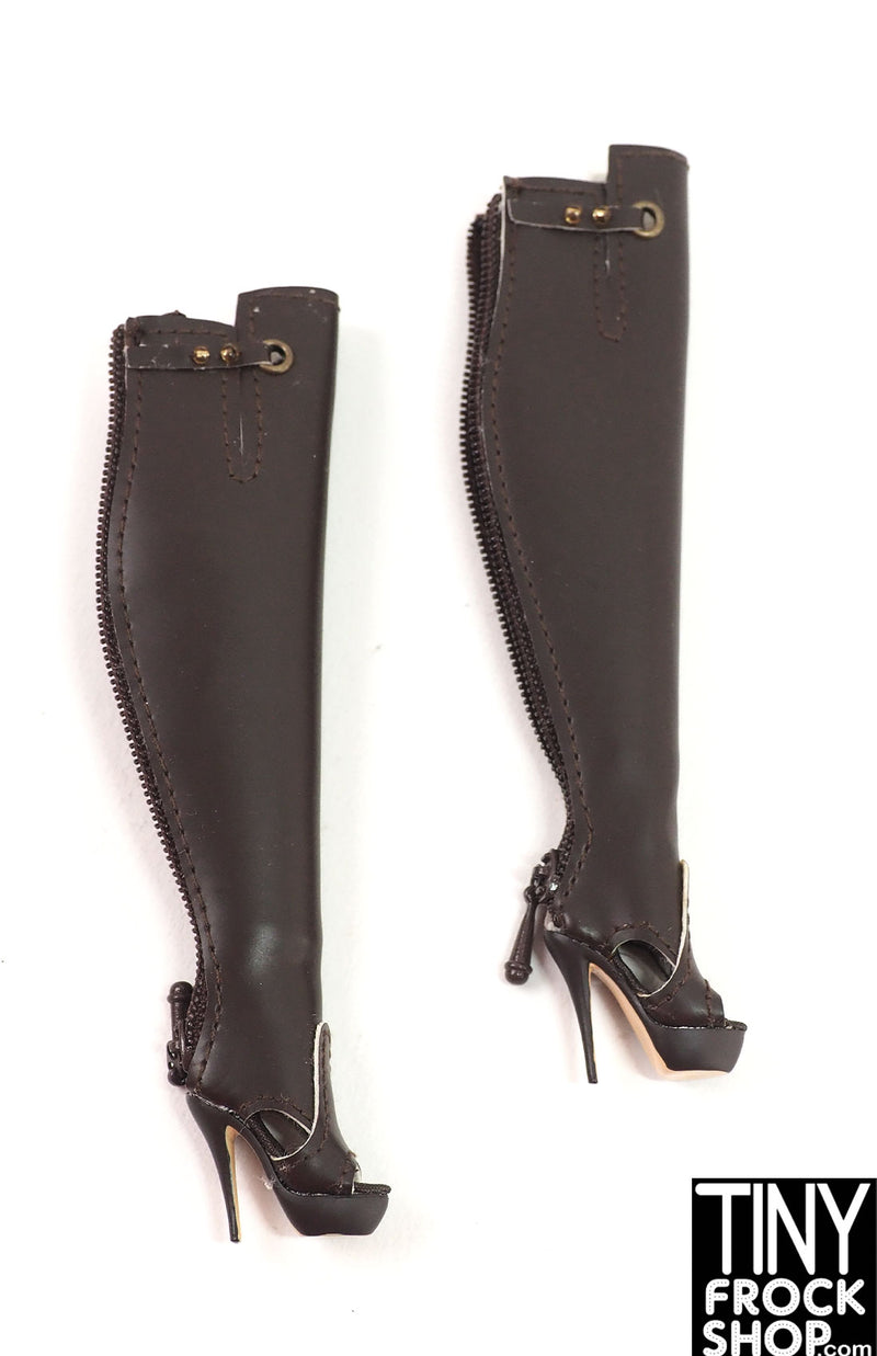 The Vogue Tall Dark Brown Heeled Boots