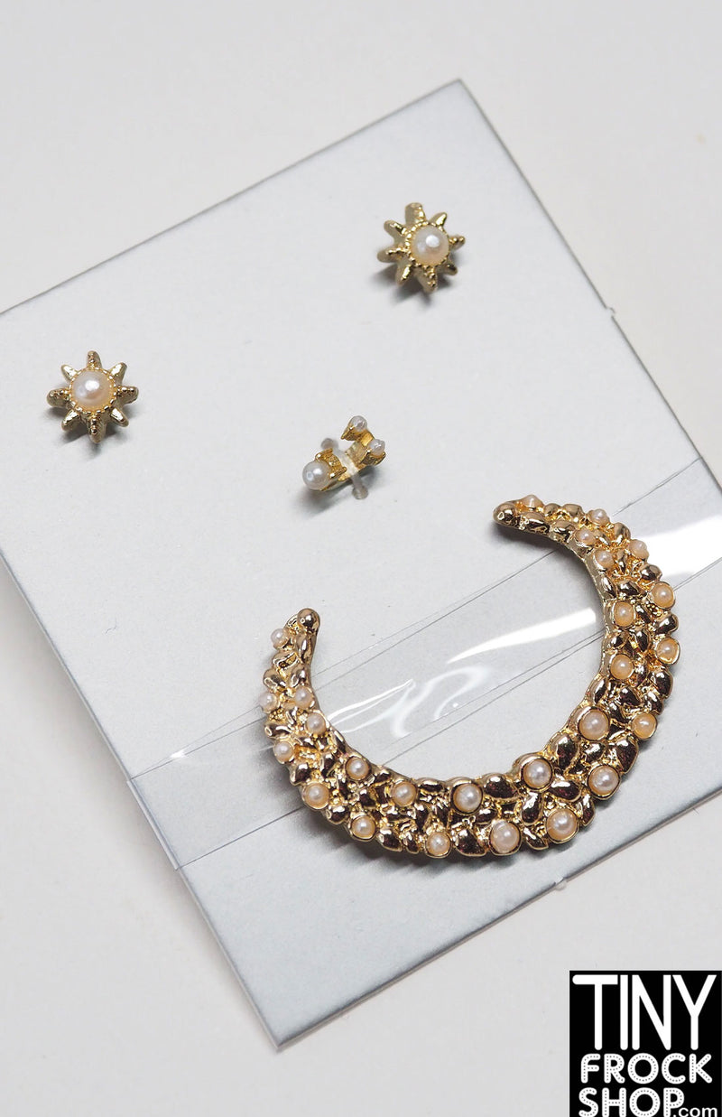 Integrity Bijou Elyse Jolie Gold and Pearl Jewelry Set