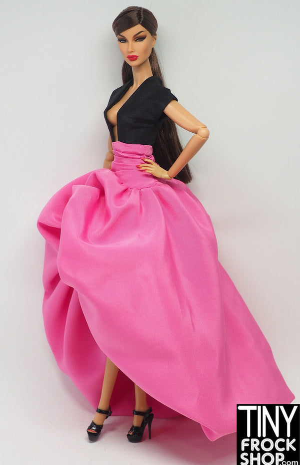 Integrity Bijou Elyse Jolie Black and Pink Pouf Gown