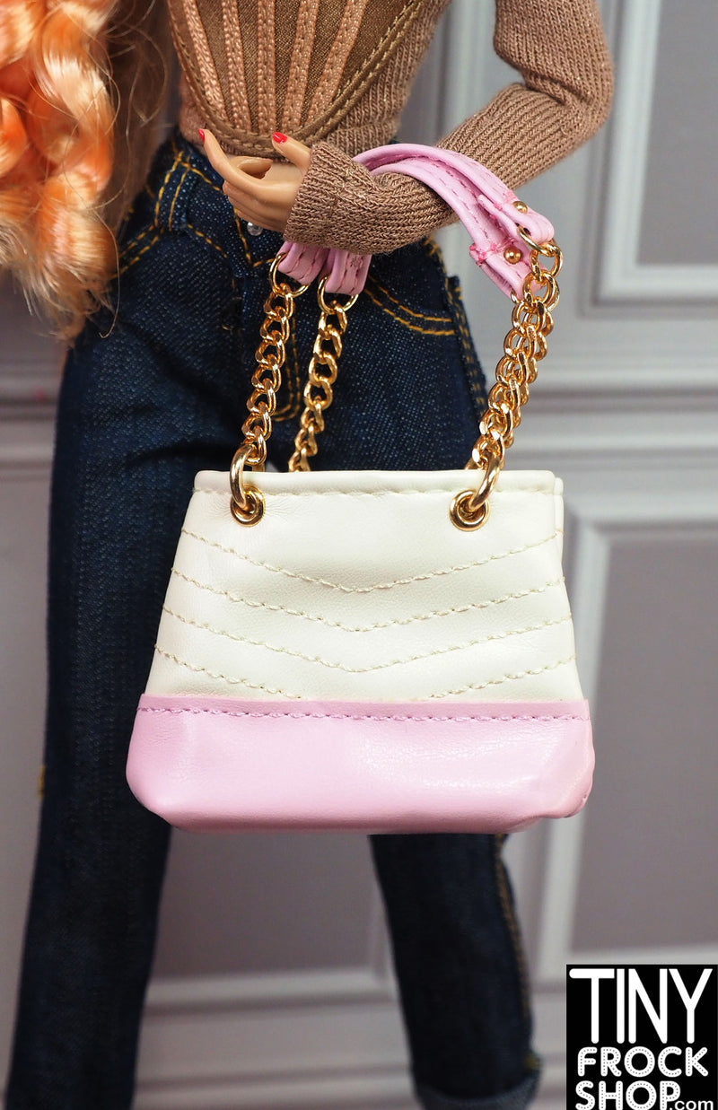 Zuru Mini Brands Fashion Stitched White and Pink Tote