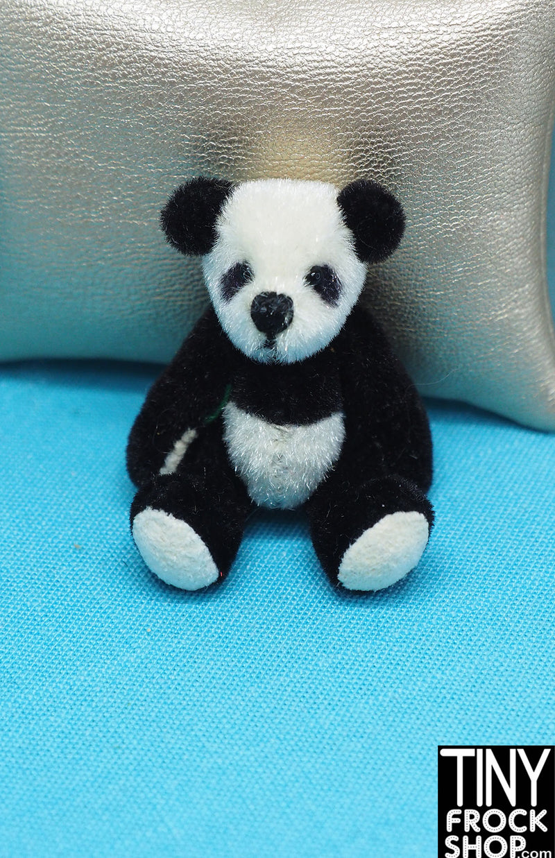 12" Fashion Doll Pose-able Black & White Panda Bears - 2 Sizes