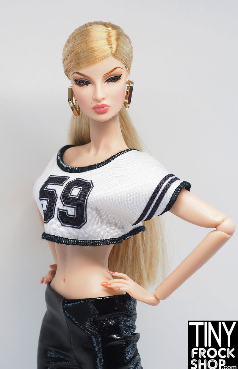 Barbie® 59 Cropped Sport Black and White Tee