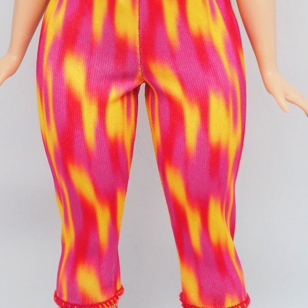 Pink Barbie Leggings Pink Yoga Pants with Barbie Pattern sold by