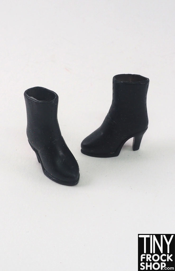 Barbie® Simple Black Rubber Heel Boots