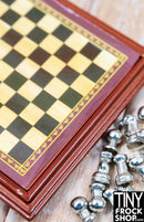 12" Fashion Doll Ceramic Wooden Look Chess Set