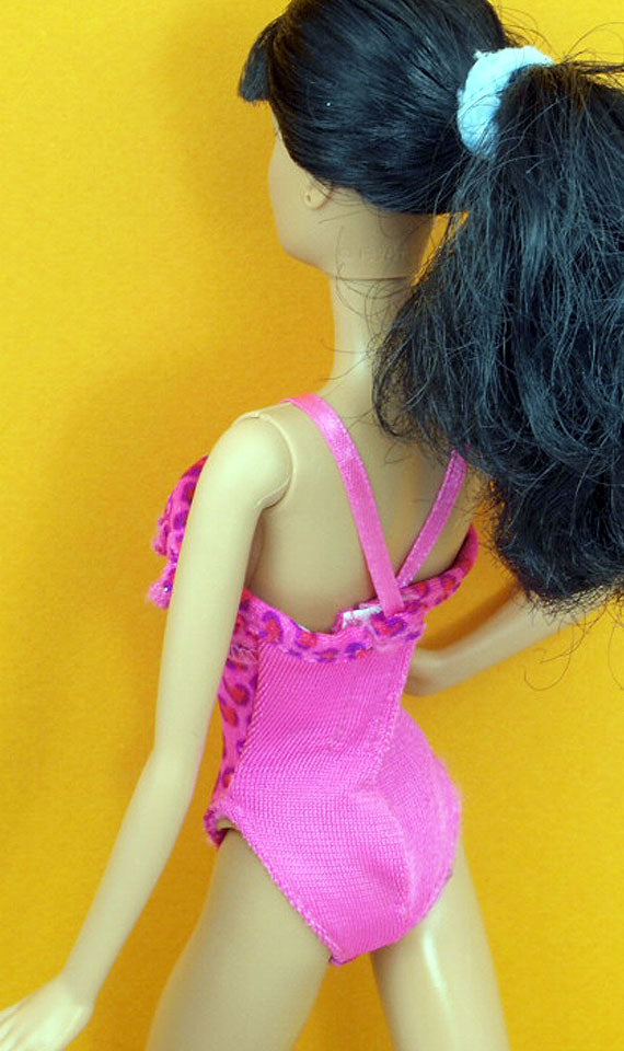 Tiny Frock Shop 12 Fashion Doll Pink Cheetah Bra Top and Panty Set