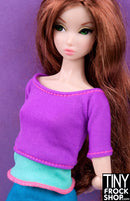 12" Fashion Doll Color Blocked Layered Top
