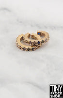 12" Fashion Doll Deeply Dark Bangle Bracelet Set Of 2