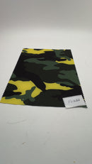 12" Fashion Doll F0299 Yellow, Green and Black Camo Slinky Fabric