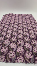 12" Fashion Doll F0205 Purple and Pink Flower Fabric