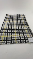 12" Fashion Doll F0198 Black with Yellow Squares Fabric