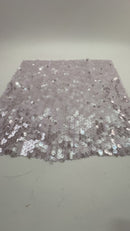 12" Fashion Doll F0220 Clear Sequined Fabric