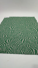 12" Fashion Doll F0279 Kelly Green and Beige Wavy Fabric